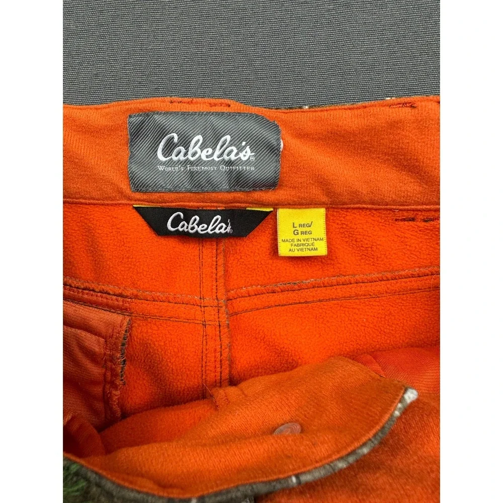 Cabelas Youth Realtree Xtra Camo Fleece Lined Hunting‎ Pants Orange Size L Kids